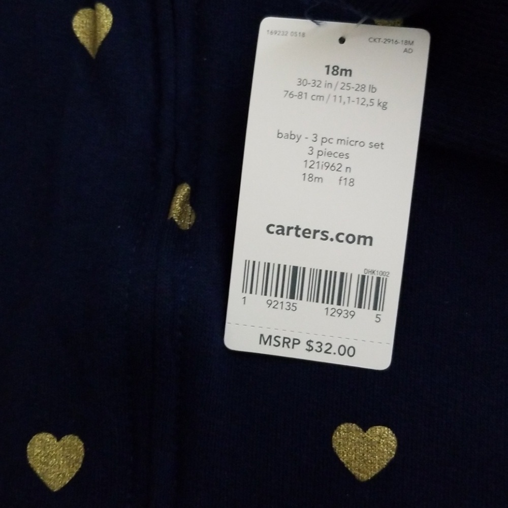 NEW Hearts sweatshirt set carters - Picture 6 of 6
